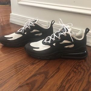 Nike ID Air Max 270 React CK4885-991 White/Black Size 10 Men’s.  Pre-Owned